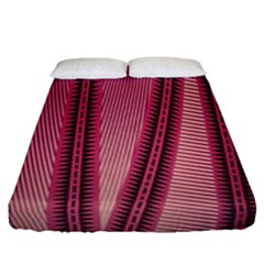 Background Pink Pattern Fitted Sheet (queen Size) by Pakrebo