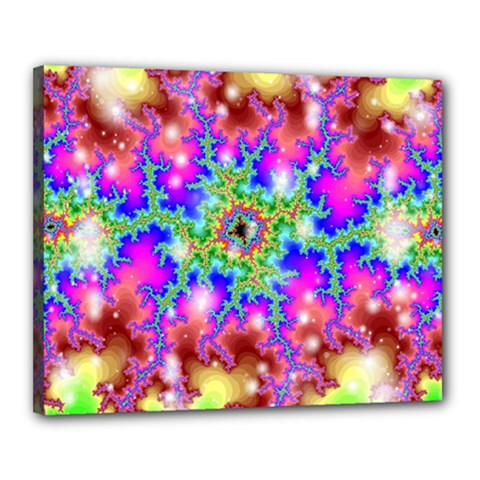 Fractals Abstraction Space Canvas 20  X 16  (stretched) by Pakrebo