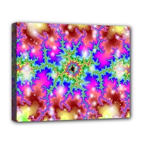 Fractals Abstraction Space Deluxe Canvas 20  X 16  (stretched) by Pakrebo