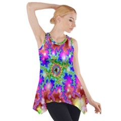 Fractals Abstraction Space Side Drop Tank Tunic by Pakrebo