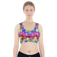 Fractals Abstraction Space Sports Bra With Pocket by Pakrebo