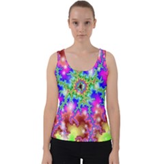 Fractals Abstraction Space Velvet Tank Top by Pakrebo