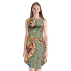 Fractal Rendering Pattern Abstract Sleeveless Chiffon Dress   by Pakrebo