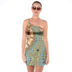 Fractal Rendering Pattern Abstract One Soulder Bodycon Dress by Pakrebo