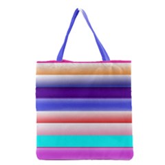 Cotton Candy Stripes Grocery Tote Bag