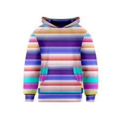 Cotton Candy Stripes Kids  Pullover Hoodie by bloomingvinedesign