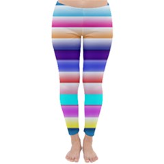 Cotton Candy Stripes Classic Winter Leggings