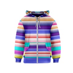 Cotton Candy Stripes Kids  Zipper Hoodie