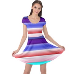 Cotton Candy Stripes Cap Sleeve Dress