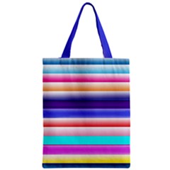 Cotton Candy Stripes Zipper Classic Tote Bag