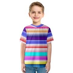 Cotton Candy Stripes Kids  Sport Mesh Tee