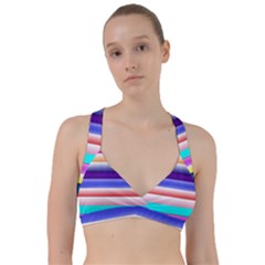 Cotton Candy Stripes Sweetheart Sports Bra