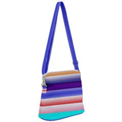 Cotton Candy Stripes Zipper Messenger Bag