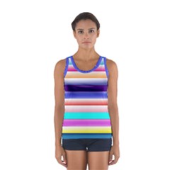 Cotton Candy Stripes Sport Tank Top 