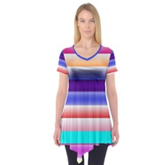 Cotton Candy Stripes Short Sleeve Tunic 