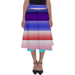 Cotton Candy Stripes Perfect Length Midi Skirt