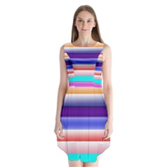 Cotton Candy Stripes Sleeveless Chiffon Dress  