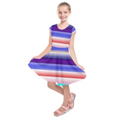 Cotton Candy Stripes Kids  Short Sleeve Dress