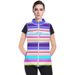 Cotton Candy Stripes Women s Puffer Vest