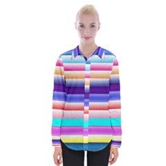 Cotton Candy Stripes Womens Long Sleeve Shirt