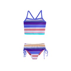 Cotton Candy Stripes Girls  Tankini Swimsuit