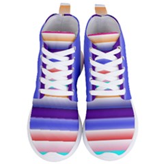 Cotton Candy Stripes Women s Lightweight High Top Sneakers