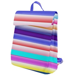 Cotton Candy Stripes Flap Top Backpack