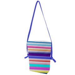 Cotton Candy Stripes Folding Shoulder Bag