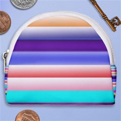 Cotton Candy Stripes Horseshoe Style Canvas Pouch