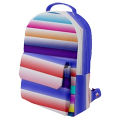 Cotton Candy Stripes Flap Pocket Backpack (small)