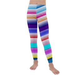 Cotton Candy Stripes Kids  Lightweight Velour Leggings