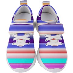 Cotton Candy Stripes Kids  Velcro Strap Shoes