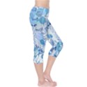 Cyan Floral Print Capri Leggings  View4