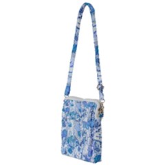 Cyan Floral Print Multi Function Travel Bag