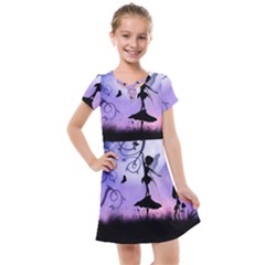 Cute Fairy Dancing In The Night Kids  Cross Web Dress by FantasyWorld7