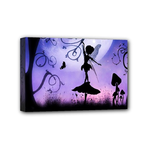 Cute Fairy Dancing In The Night Mini Canvas 6  X 4  (stretched) by FantasyWorld7