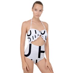 Uh Duh Scallop Top Cut Out Swimsuit by FattysMerch