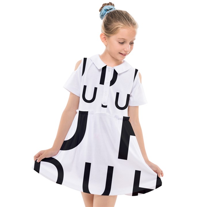 Uh Duh Kids  Short Sleeve Shirt Dress