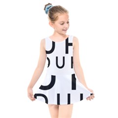 Uh Duh Kids  Skater Dress Swimsuit by FattysMerch