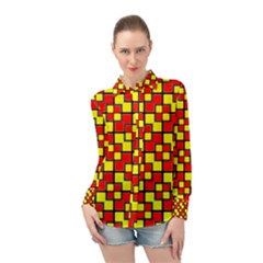 Rby-2-2 Long Sleeve Chiffon Shirt