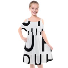 Uh Duh Kids  Cut Out Shoulders Chiffon Dress