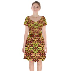 Rby-2-4 Short Sleeve Bardot Dress by ArtworkByPatrick