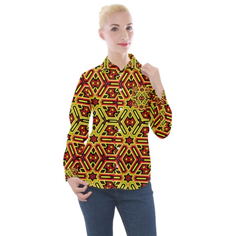 Rby-2-4 Women s Long Sleeve Pocket Shirt by ArtworkByPatrick