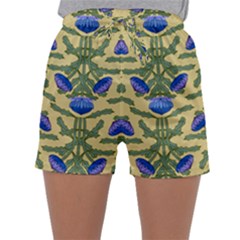 Pattern Thistle Structure Texture Sleepwear Shorts