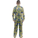 Pattern Thistle Structure Texture Men s Satin Pajamas Long Pants Set View2