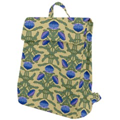 Pattern Thistle Structure Texture Flap Top Backpack