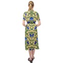 Pattern Thistle Structure Texture Keyhole Neckline Chiffon Dress View2