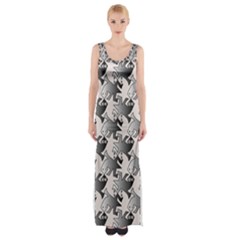 Seamless Tessellation Background Maxi Thigh Split Dress by Pakrebo