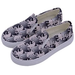 Seamless Tessellation Background Kids  Canvas Slip Ons by Pakrebo