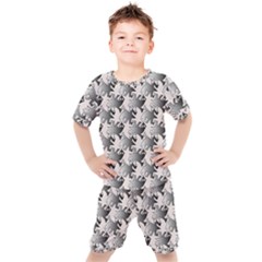 Seamless Tessellation Background Kids  Tee And Shorts Set by Pakrebo